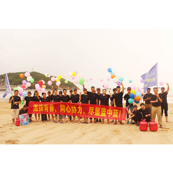 百忙之中，公司組織員工海邊旅游